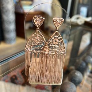 Kendra Scott Kendra Scott Ana Tassel Statement Earrings In Rose Gold